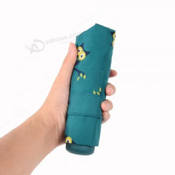 RST real star owl uv anti decoration five folding mini umbrella with your logo and high quality