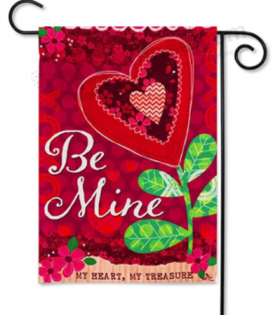 12''*18" inch factory custom garden flag for Valentines Day with high quality and any size