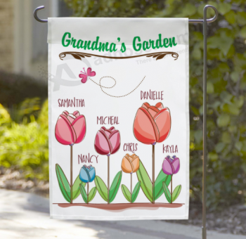 600D polyester outdoor decorative garden flags for family