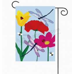 Bandiera del giardino di sublimazione personalizzato a buon mercato per il compleanno