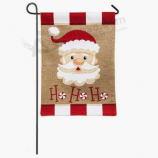 Custom Christmas Holiday Decoration Burlap Garden Flags with high quality and any size