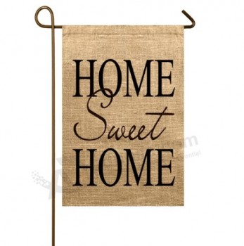 Wholesale garden decorative flags burlap garden decorative flags with high quality and any size