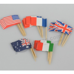 Drapeau cure-dents en bois de bouleau pour drapeau de sélection de gâteau de décoration