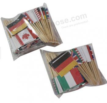 Palillos de bandera de país personalizados, selecciones de bandera de fiesta, palillos de bandera de cóctel