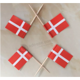 Wegwerp decoratie houten cake vlag tandenstokers