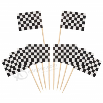 Cocktail Party Picks Supplies 65mm Wooden Flag Toothpicks