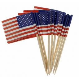 Bandiera personalizzata di carta colorata in legno per stuzzicadenti
