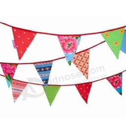 Promotional pennant bunting banner flag small string flag with high quality and any size