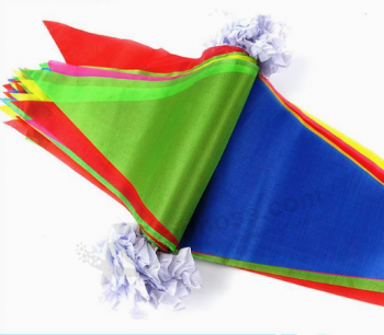 Outdoor holiday bunting flag polyester string banner with high quality and any size