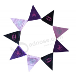 Logo print triangle pvc pennant bunting banner with high quality and any size