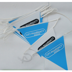 Letter Printed Plastic Pennant String Flag, Hanging Triangle Bunting Flag with high quality and any size