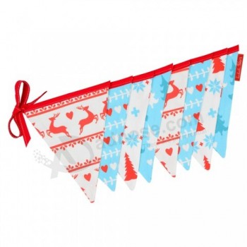 Festival Decorative Fabric Bunting String Flags for Christmas