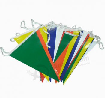 Promocional enforcamento plástico pvc string bunting bandeiras