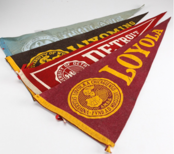 Mini banners de bandeira de galhardete de triângulo de feltro personalizado