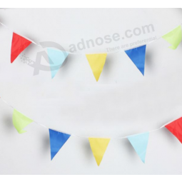 Polyester fabric mini string flag custom wholesale