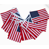 Op maat gemaakte bunting fabric string banner usa vlag