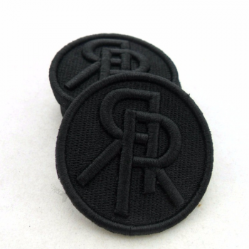 Iron on over lock embroidery badge for garment