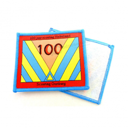 Overlock Merrow Eisen-Gewebte Patches-Abzeichen mit Klettverschluss