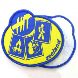 Laser cut durable security club school woven patch badge
