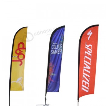 4.5m Polyester Feather Flag Promotional usage Advertising exhibition event outdoor flying flag with high quality and any size