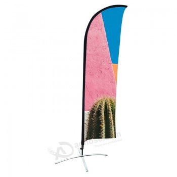 Bandera de playa con logo personalizado para publicidad
