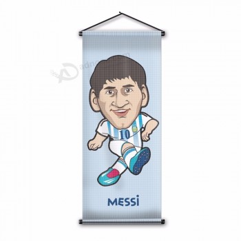 Parties Festivals Art Pattern Unique Figure Lionel Messi Wall Decorative Souvenirs Decors Room Heat Sublimation Flag with high quality and any size