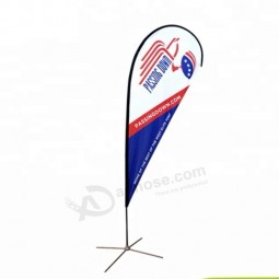 Outdoor strand reclame wind swooper veer vlaggen teardrop vliegende banner en promotionele traan strand vlag