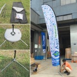 Großhandel Polyester benutzerdefinierte Druck Swooper Feder Banner Strand Flagge