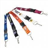Custom Sublimation Printing Polyester ID Badge Neck Lanyard No Minimum Order Quantity