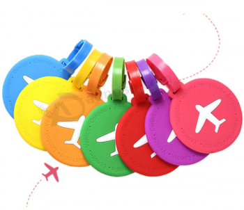 Food grade soft silicone luggage tags for travel