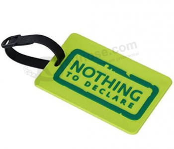 Bulk custom rubber luggage tag silicone bag name tag