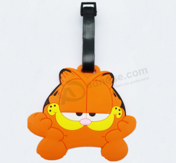 Etiqueta de bolsa de goma animal personalizado silicona etiqueta de maleta de dibujos animados
