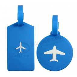 Acessórios do saco etiqueta macia da mala de viagem do silicone da etiqueta da bagagem do avião