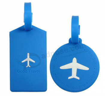 Acessórios do saco etiqueta macia da mala de viagem do silicone da etiqueta da bagagem do avião