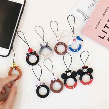 Super Cute Cartoon Finger Ring Straps Hand Lanyard for Phones iPhone X Samsung Camera GoPro USB Flash Drives Keys Accessories