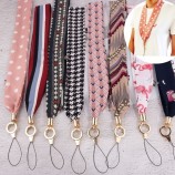 Mode flamingo nekband chiffon brede choker lanyard voor sleutels id-kaart gym mobiele telefoon riemen usb badge houder diy hang touw