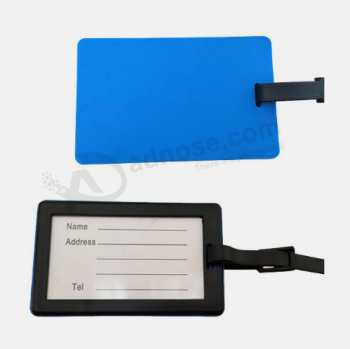 Fashion color blank luggage tag made of silicone