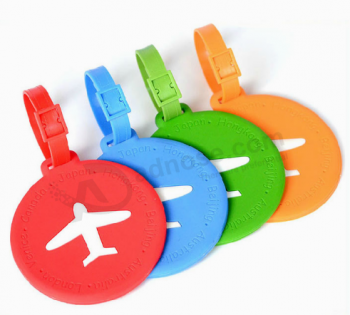 Airline luggage rubber tag blank silicone name tag
