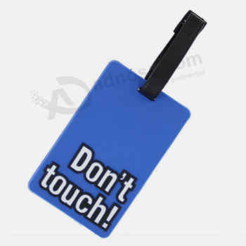 Embossed logo soft pvc rubber travel luggage baggage tag