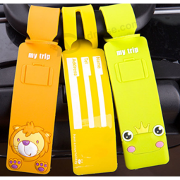 Hot selling custom made soft silicone travel luggage tag