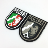 Aangepaste luchtmacht rubberen badges naaien op siliconen badge