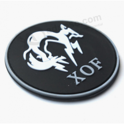 Distintivo di indumento morbido in silicone con logo patch in gomma morbida in pvc