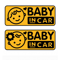 2018 Popular Custom Die Cut Baby In Car Sticker