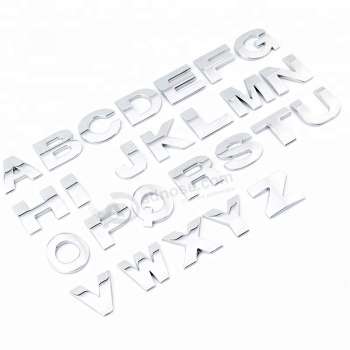 Fancy Manufacturer Decorative 3D Car Metal Letter Sticker
