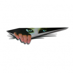 Oogvormige spiegelwand auto decoratie vinyl sticker