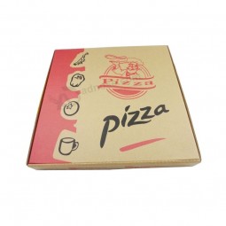 Caixa de kraft de comida de caixa de pizza de papel personalizado
