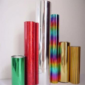 Multi color holographic hot stamping foil for textile