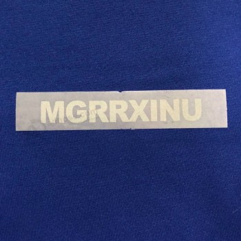 Simple Alphabet Reflective Heat Transfer Label For Garments