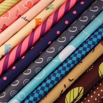 Beliebteste 100% Polyester gedruckt Oxford 600d PVC-PU beschichtet Taschen Gepäck Stoff
