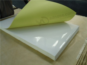 Wholesale custom high quality 80gsm mirror coated/ mirrorkote/ cast coated sticker paper